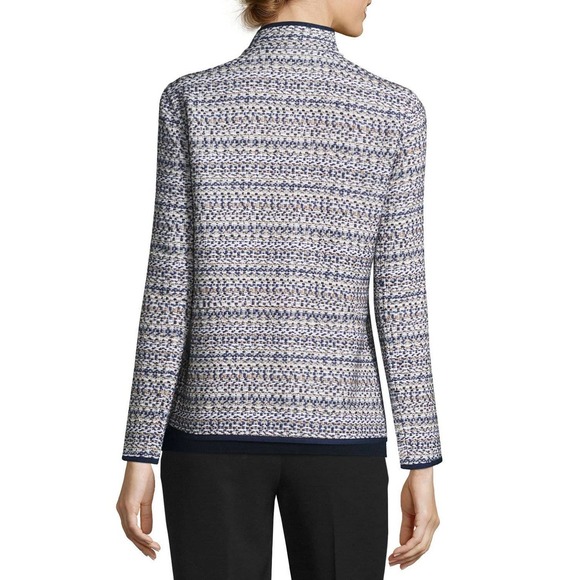 Lafayette 148 Branson Stand Collar Tweed Jacket Sz. M - Picture 2 of 11